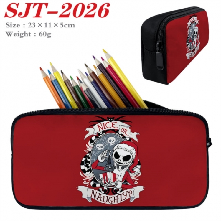 The Nightmare Before Christmas Anime nylon student pencil case 23x11x5cm 