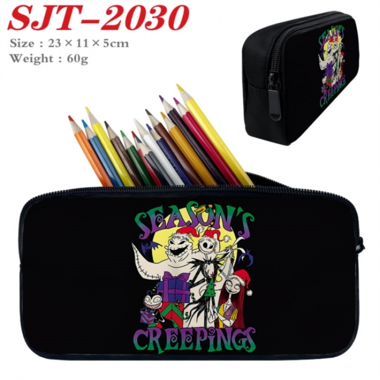 The Nightmare Before Christmas Anime nylon student pencil case 23x11x5cm 