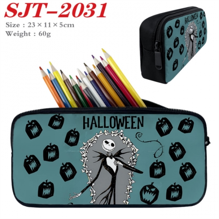 The Nightmare Before Christmas Anime nylon student pencil case 23x11x5cm