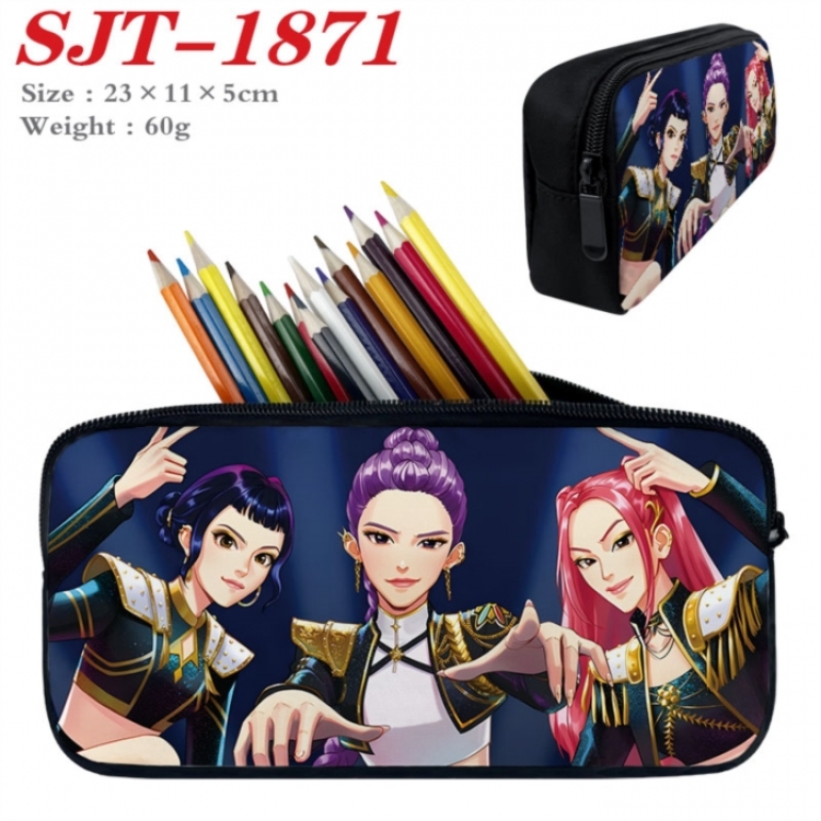 K-Pop:Demon Hunters Anime nylon student pencil case 23x11x5cm 