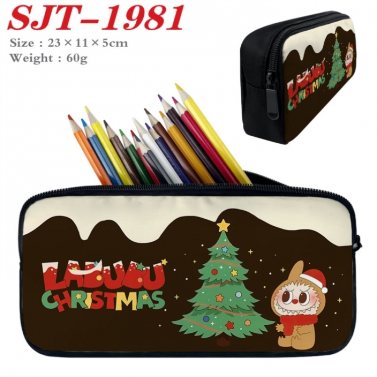 Labubu Anime nylon student pencil case 23x11x5cm 