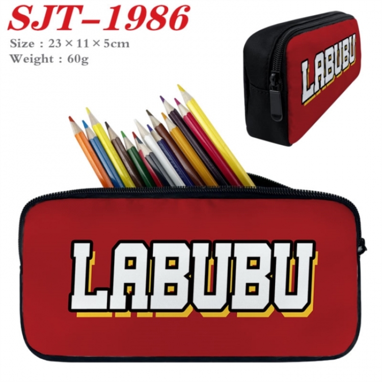 Labubu Anime nylon student pencil case 23x11x5cm 