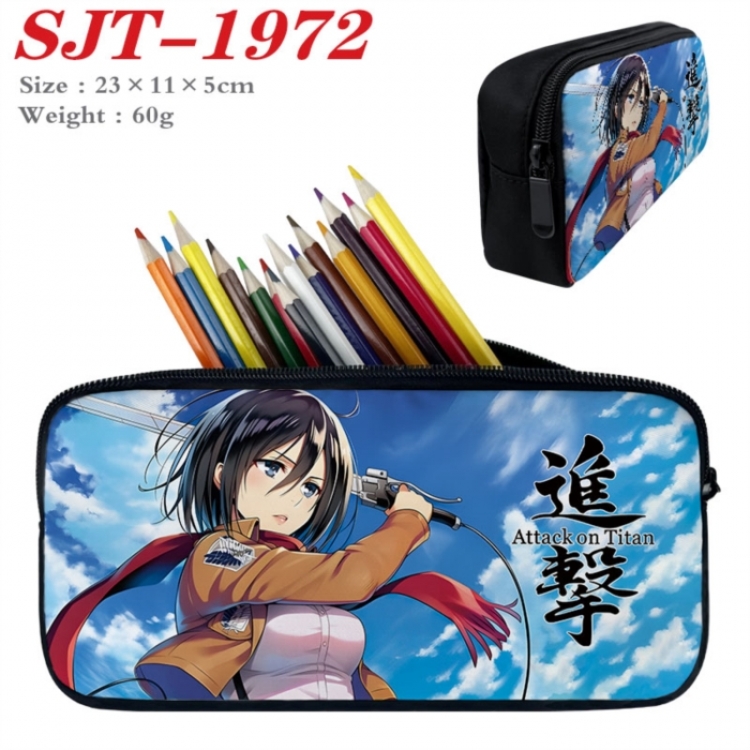 Shingeki no Kyojin Anime nylon student pencil case 23x11x5cm 
