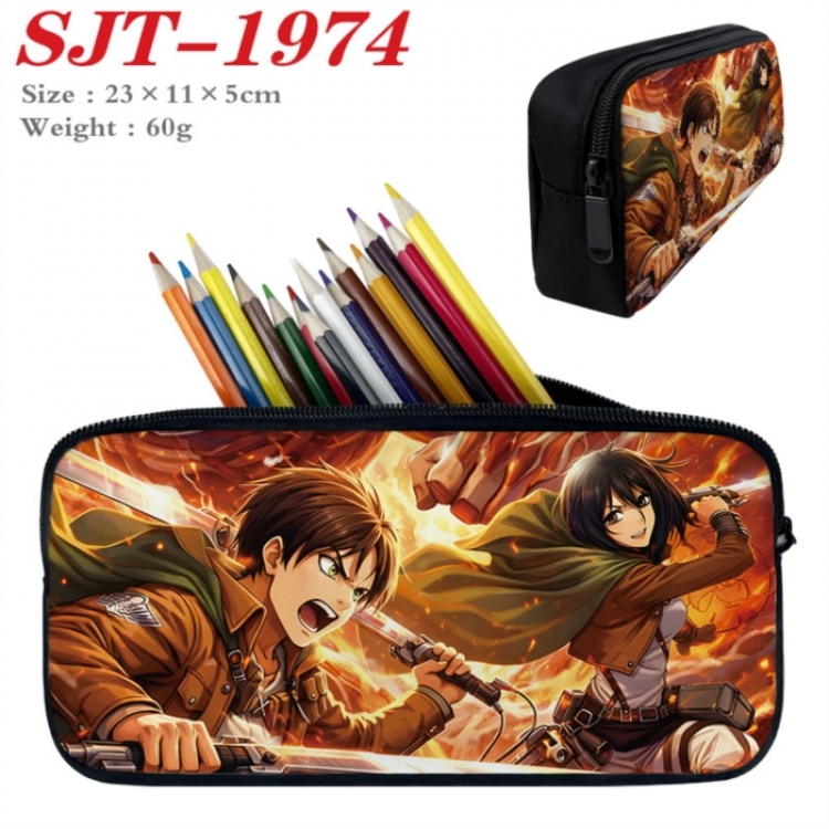 Shingeki no Kyojin Anime nylon student pencil case 23x11x5cm 