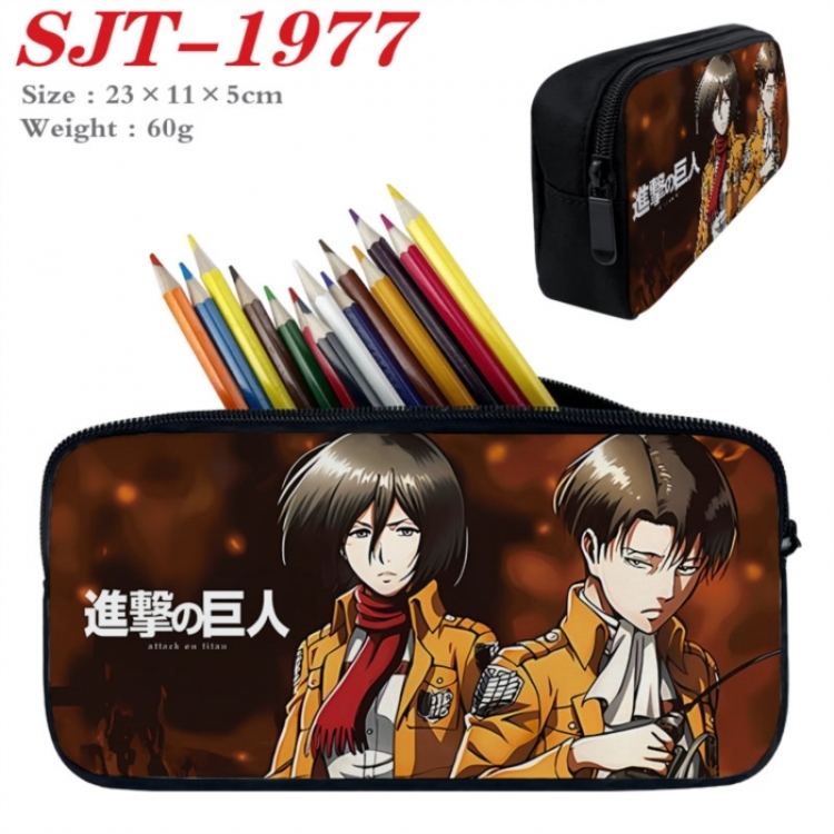 Shingeki no Kyojin Anime nylon student pencil case 23x11x5cm 