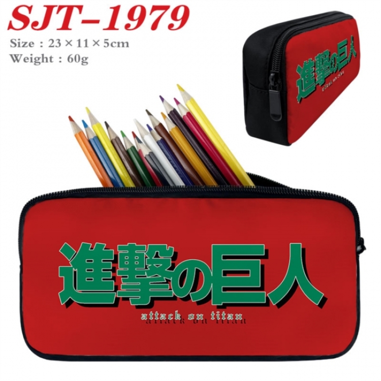 Shingeki no Kyojin Anime nylon student pencil case 23x11x5cm 