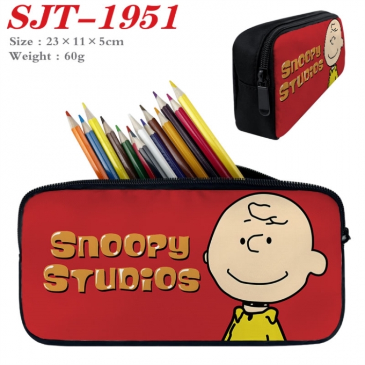 snoopy Anime nylon student pencil case 23x11x5cm 