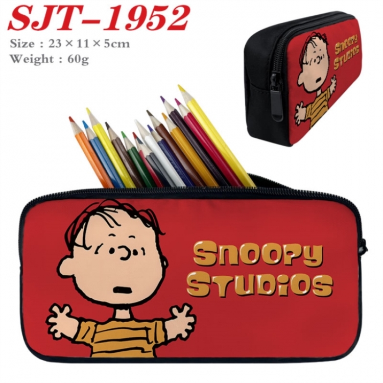 snoopy Anime nylon student pencil case 23x11x5cm 