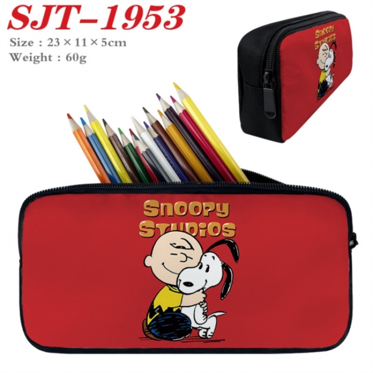 snoopy Anime nylon student pencil case 23x11x5cm 
