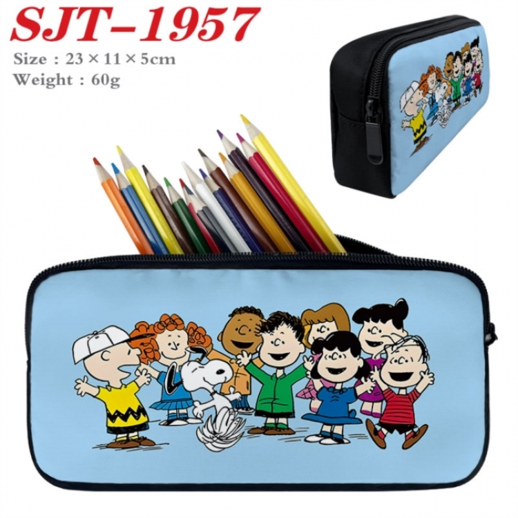 snoopy Anime nylon student pencil case 23x11x5cm 