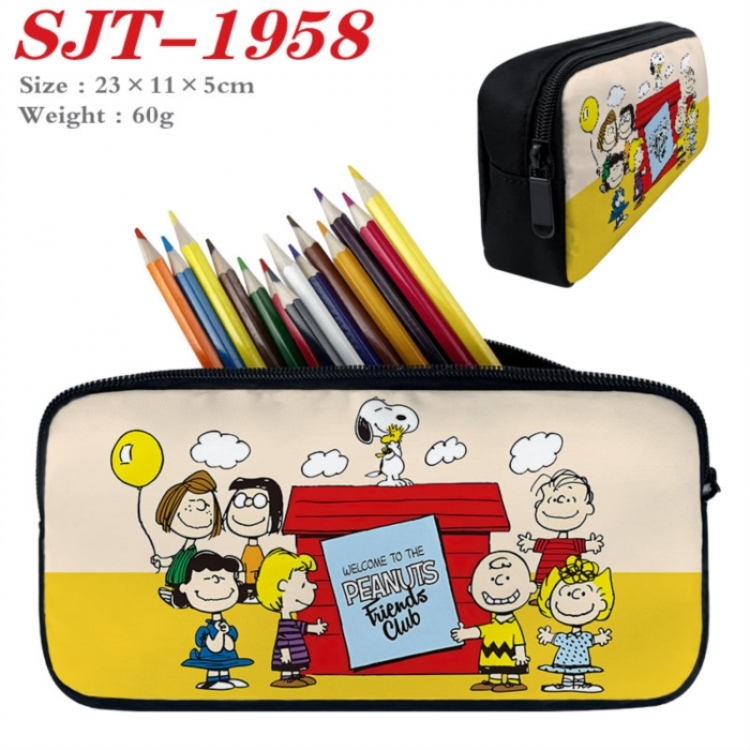 snoopy Anime nylon student pencil case 23x11x5cm 