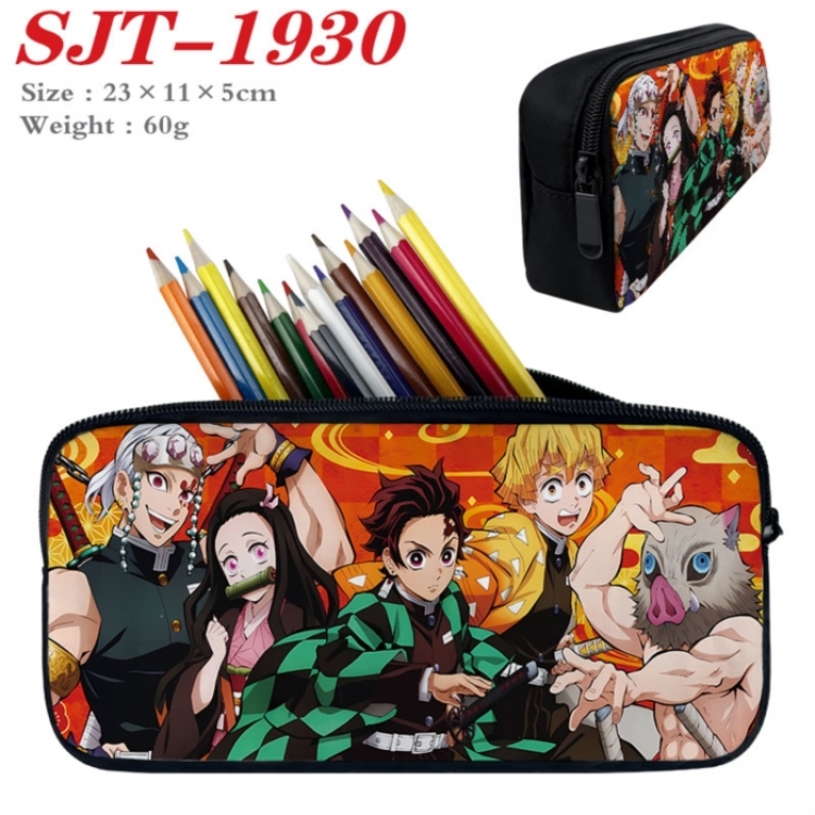 Demon Slayer Kimets Anime nylon student pencil case 23x11x5cm 