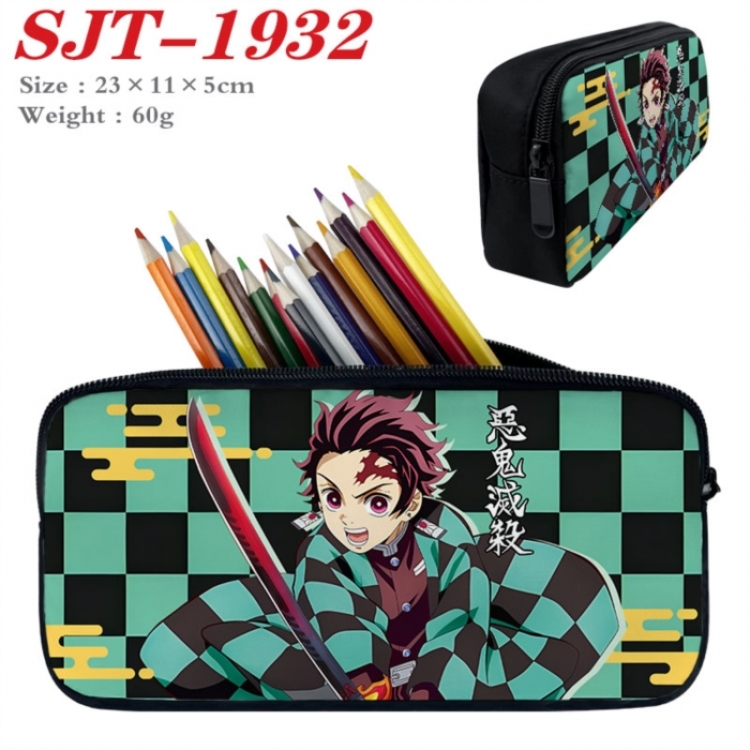 Demon Slayer Kimets Anime nylon student pencil case 23x11x5cm 
