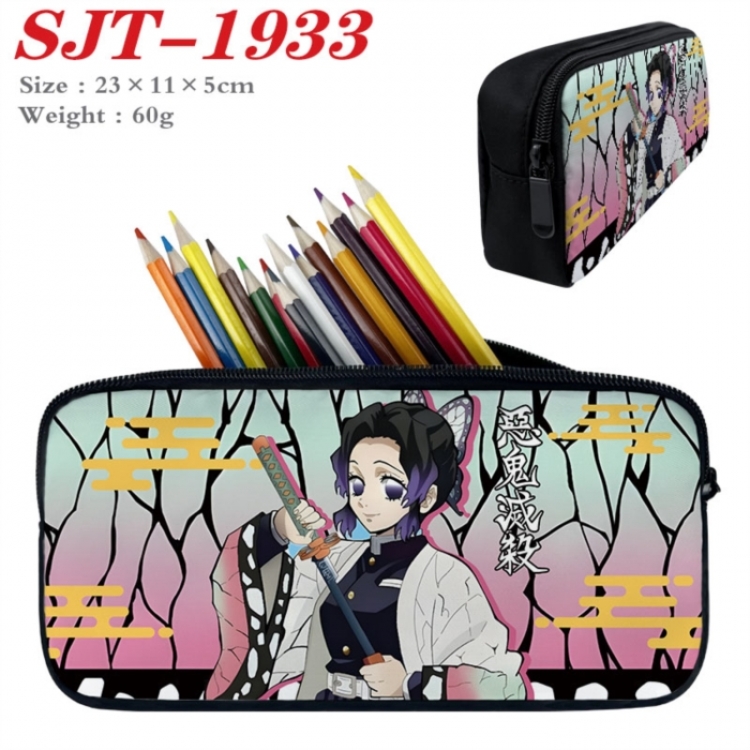 Demon Slayer Kimets Anime nylon student pencil case 23x11x5cm 