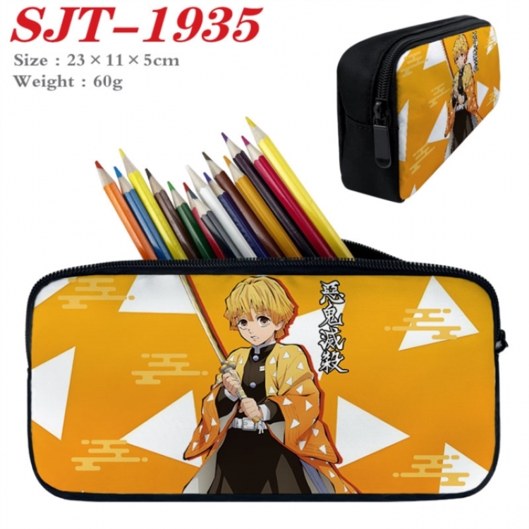 Demon Slayer Kimets Anime nylon student pencil case 23x11x5cm 
