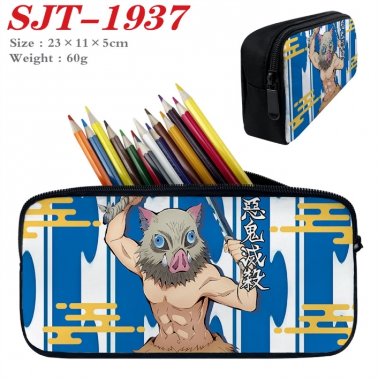 Demon Slayer Kimets Anime nylon student pencil case 23x11x5cm 