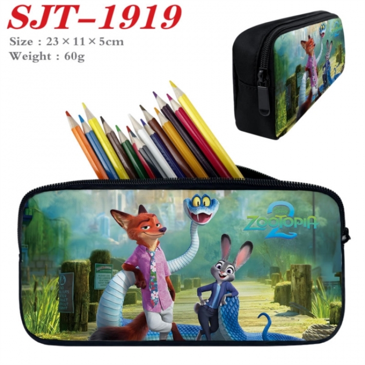 Zootopia Anime nylon student pencil case 23x11x5cm 