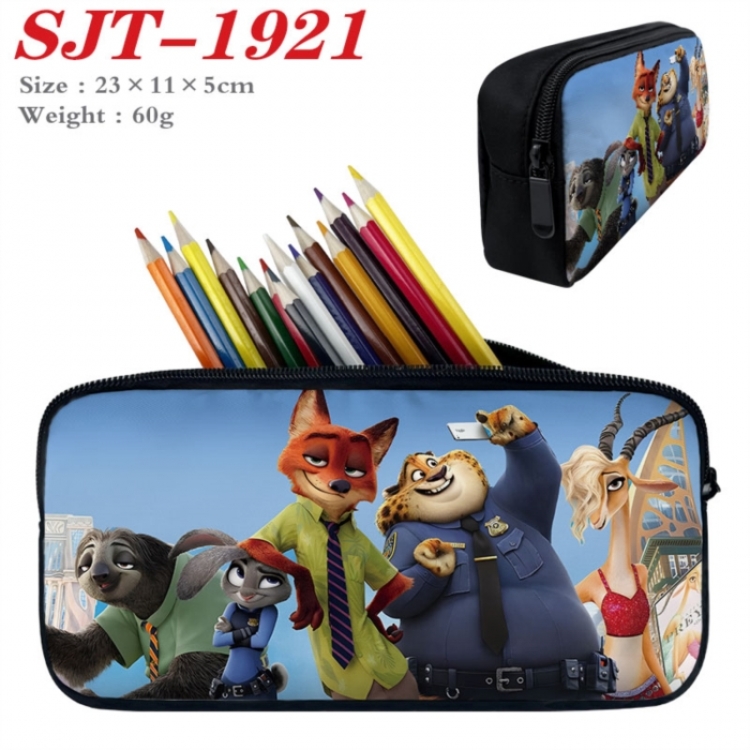 Zootopia Anime nylon student pencil case 23x11x5cm 