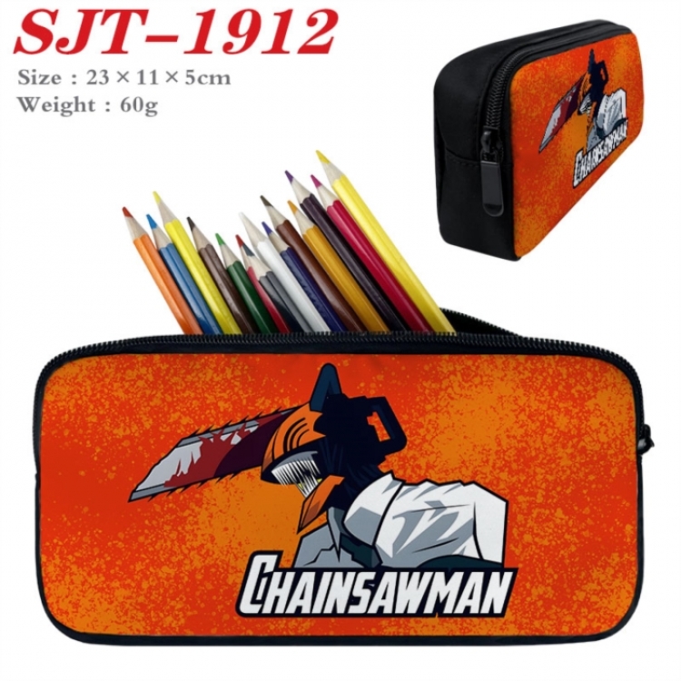 Chainsaw Man Anime nylon student pencil case 23x11x5cm 