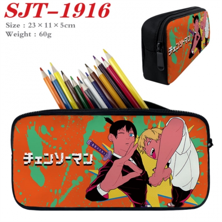 Chainsaw Man Anime nylon student pencil case 23x11x5cm 