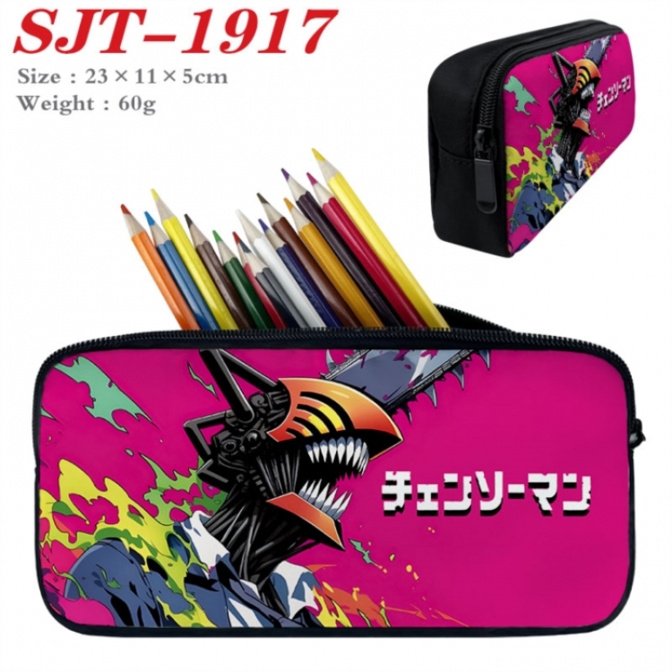 Chainsaw Man Anime nylon student pencil case 23x11x5cm 