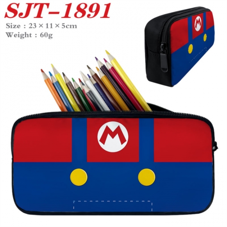 Super Mario Anime nylon student pencil case 23x11x5cm 
