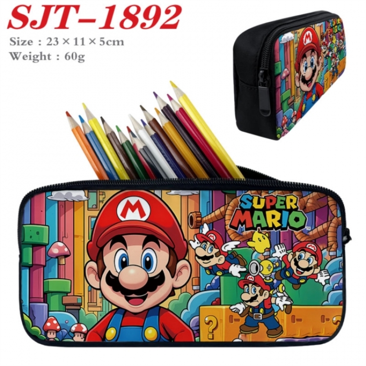 Super Mario Anime nylon student pencil case 23x11x5cm 