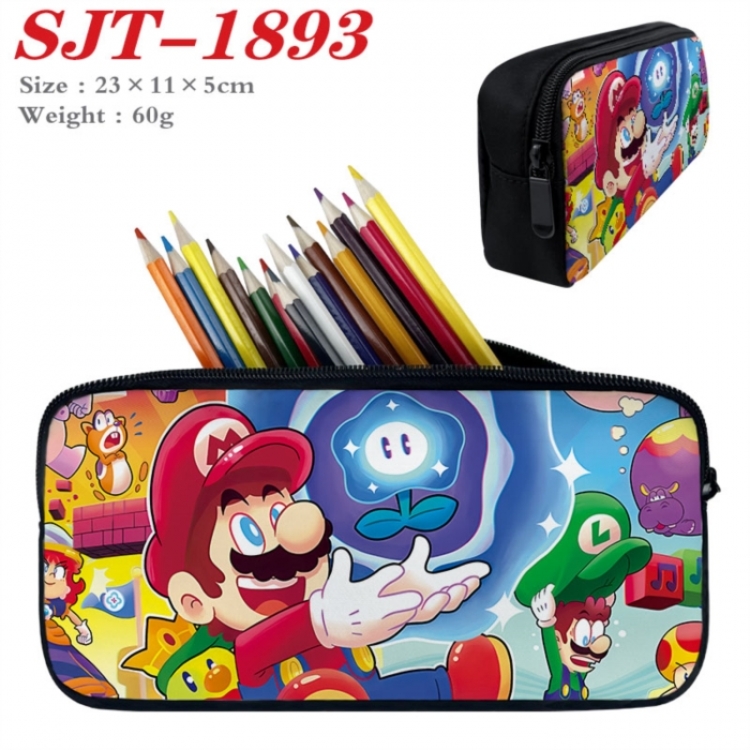 Super Mario Anime nylon student pencil case 23x11x5cm 