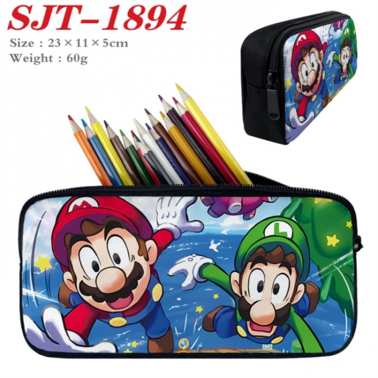 Super Mario Anime nylon student pencil case 23x11x5cm 