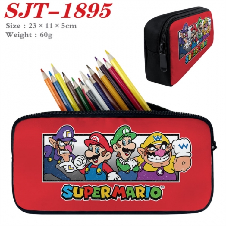 Super Mario Anime nylon student pencil case 23x11x5cm 