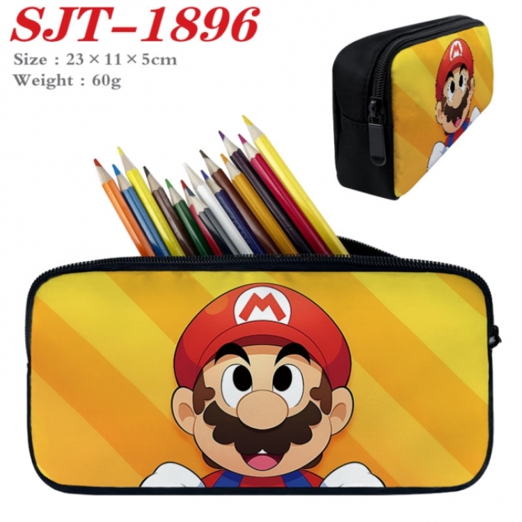 Super Mario Anime nylon student pencil case 23x11x5cm 