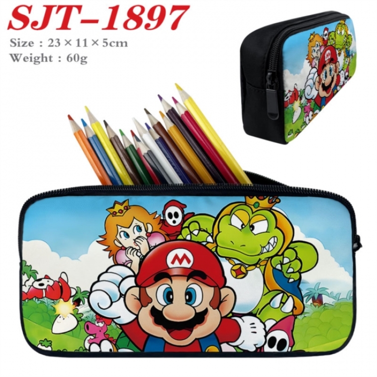 Super Mario Anime nylon student pencil case 23x11x5cm 