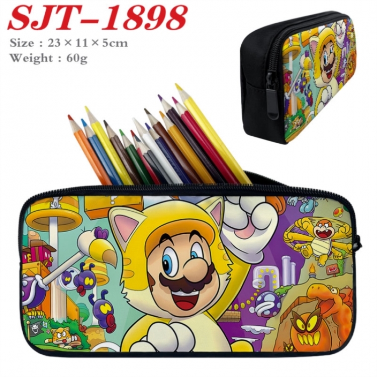 Super Mario Anime nylon student pencil case 23x11x5cm 