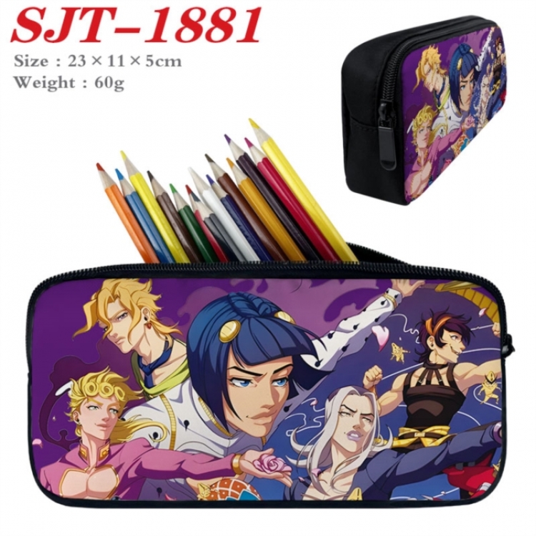 JoJos Bizarre Adventure Anime nylon student pencil case 23x11x5cm 