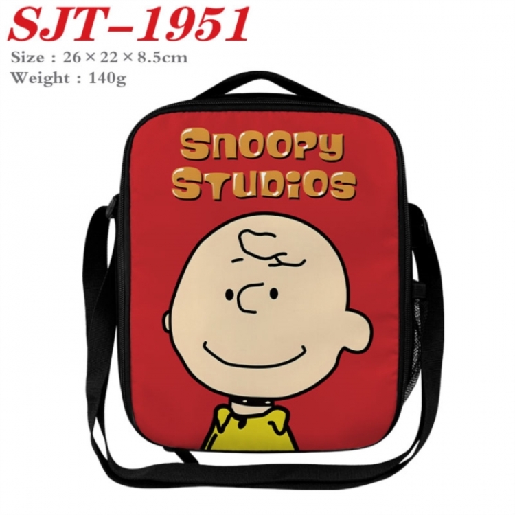 snoopy Anime Lunch Bag Crossbody Bag 26x22x8.5cm 