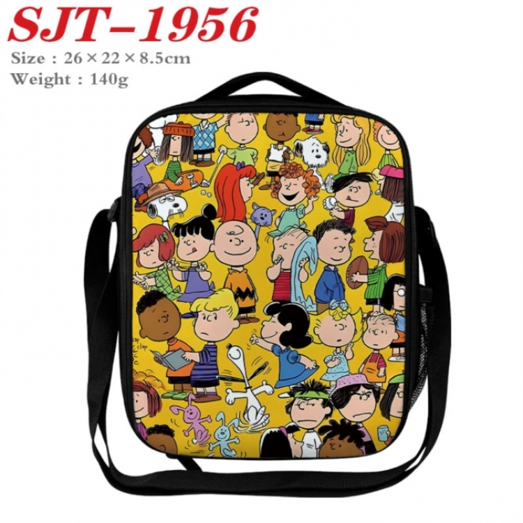 snoopy Anime Lunch Bag Crossbody Bag 26x22x8.5cm 