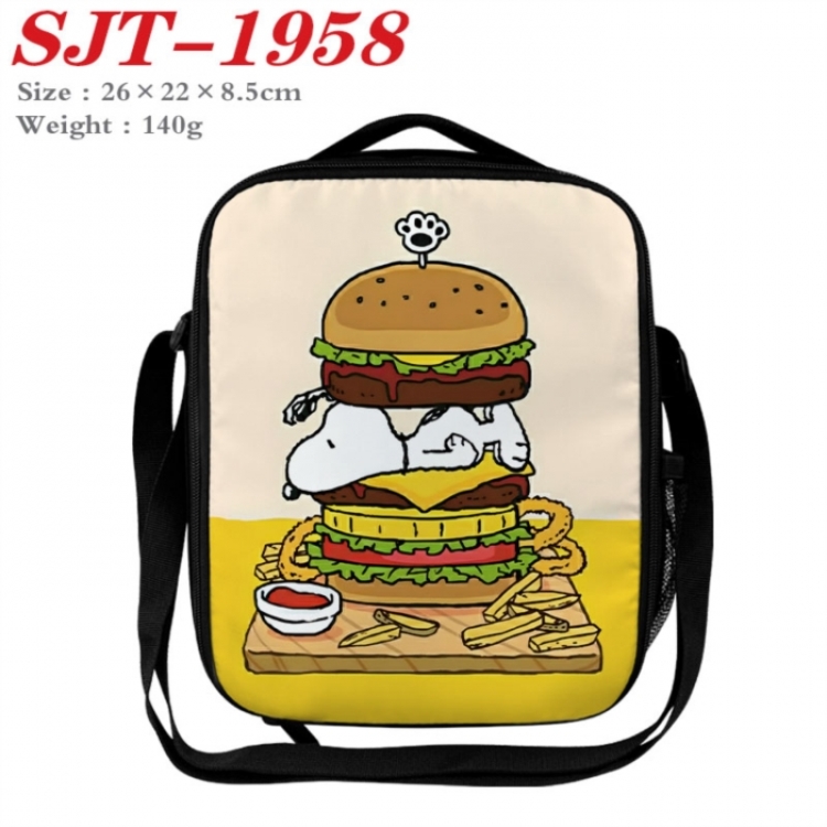 snoopy Anime Lunch Bag Crossbody Bag 26x22x8.5cm