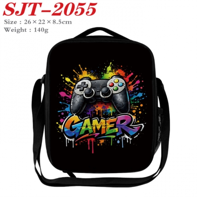 GamePad Anime Lunch Bag Crossbody Bag 26x22x8.5cm 