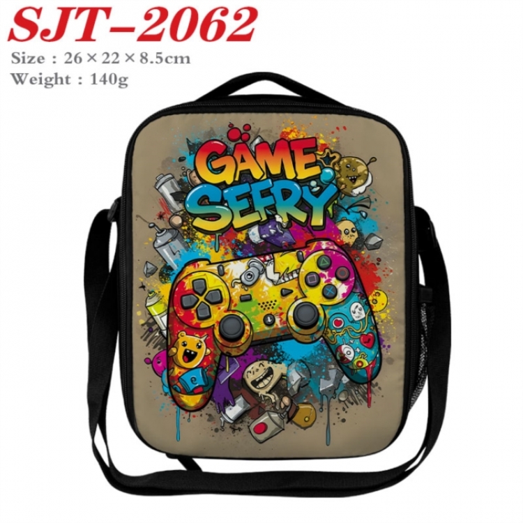 GamePad Anime Lunch Bag Crossbody Bag 26x22x8.5cm 