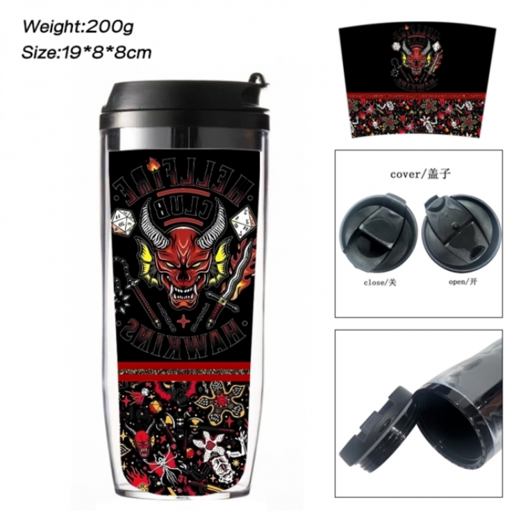 Stranger Things Anime double-layer insulated water bottle and cup 350ML