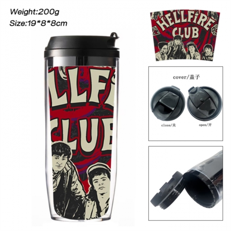 Stranger Things Anime double-layer insulated water bottle and cup 350ML