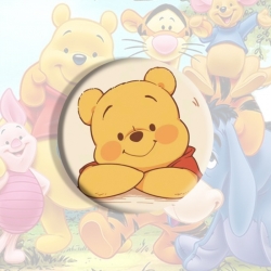 Winnie Anime tinplate brooch b...