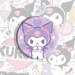 Kuromi Anime tinplate brooch b...