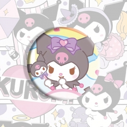 Kuromi Anime tinplate brooch b...