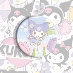 Kuromi Anime tinplate brooch b...
