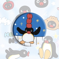 Pingu Anime tinplate brooch ba...