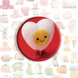 Jellycat Anime tinplate brooch...