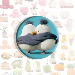 Jellycat Anime tinplate brooch...