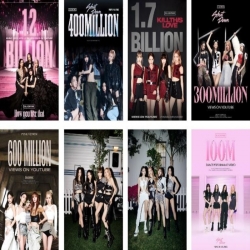 BLACK PINK Embossed poster 8 p...