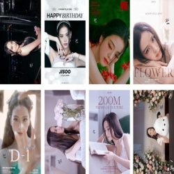 BLACK PINK Embossed poster 8 p...